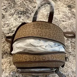 Guess Y2K Mini Backpack Purse Tan Brown G Monogram Print Guess | Bags | Guess Backpack Purse | Poshmark main image 2